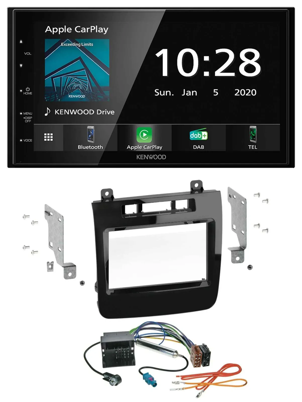 Kenwood Bluetooth MP3 DAB USB 2DIN Autoradio für VW Touareg (2010-2014)