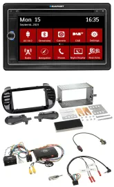 Blaupunkt Bluetooth DAB 2DIN USB DVD Lenkrad Autoradio für Fiat 500 2014-2015 sc