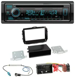 Автомагнитола Kenwood MP3 Bluetooth DAB USB CD для Alfa Romeo Giulietta (с 2013), 52-pin, чёрный глянец