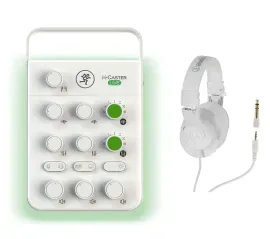 Микшер для стриминга Mackie M Caster Live White с наушниками Audio Technica ATH-M20XWH (набор)