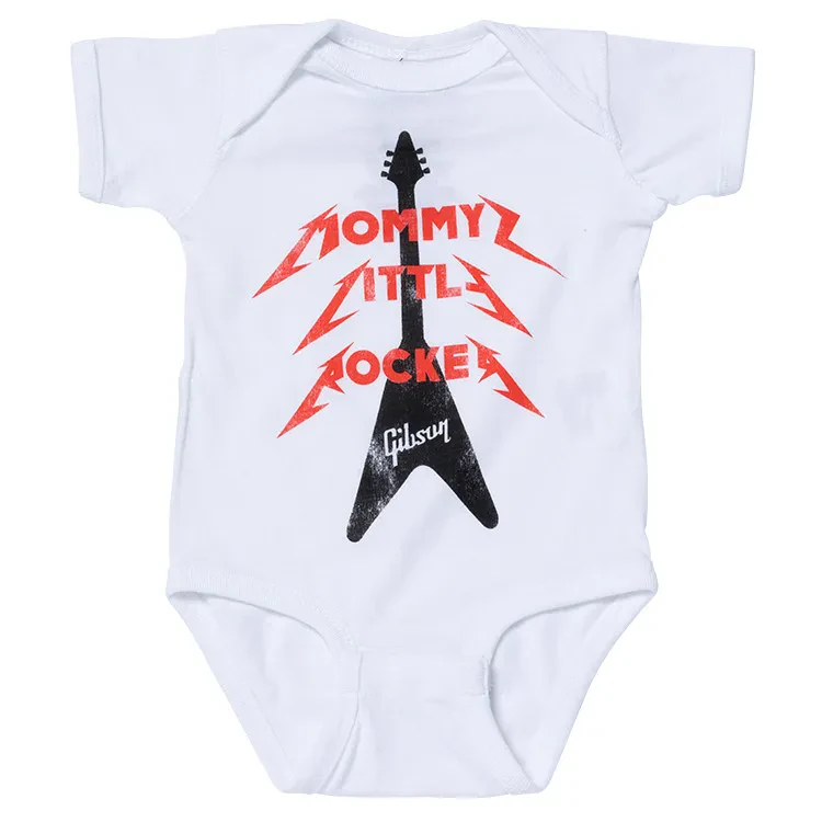 GIBSON Mommy's Little Rocker Flying V Onesie (White) 3/6 Monate