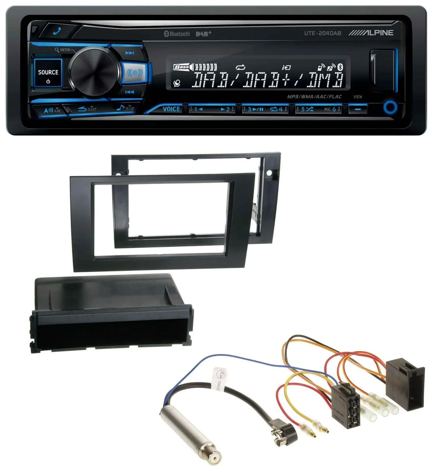 Alpine USB Bluetooth DAB MP3 Autoradio für Audi A4 B6 B7 2001-2008 Symphony ISO