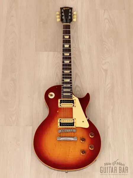 Электрогитара Greco Super Real EG60-150 Carved Top HH Cherry Sunburst w/case Japan 1982