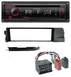 Kenwood MP3 CD USB Bluetooth DAB Autoradio für BMW 3er E46 Profiversion Rundpin