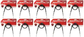 Патч-кабель инструментальный Rockville RCGT1.5B Black 0.45 м (10 штук)