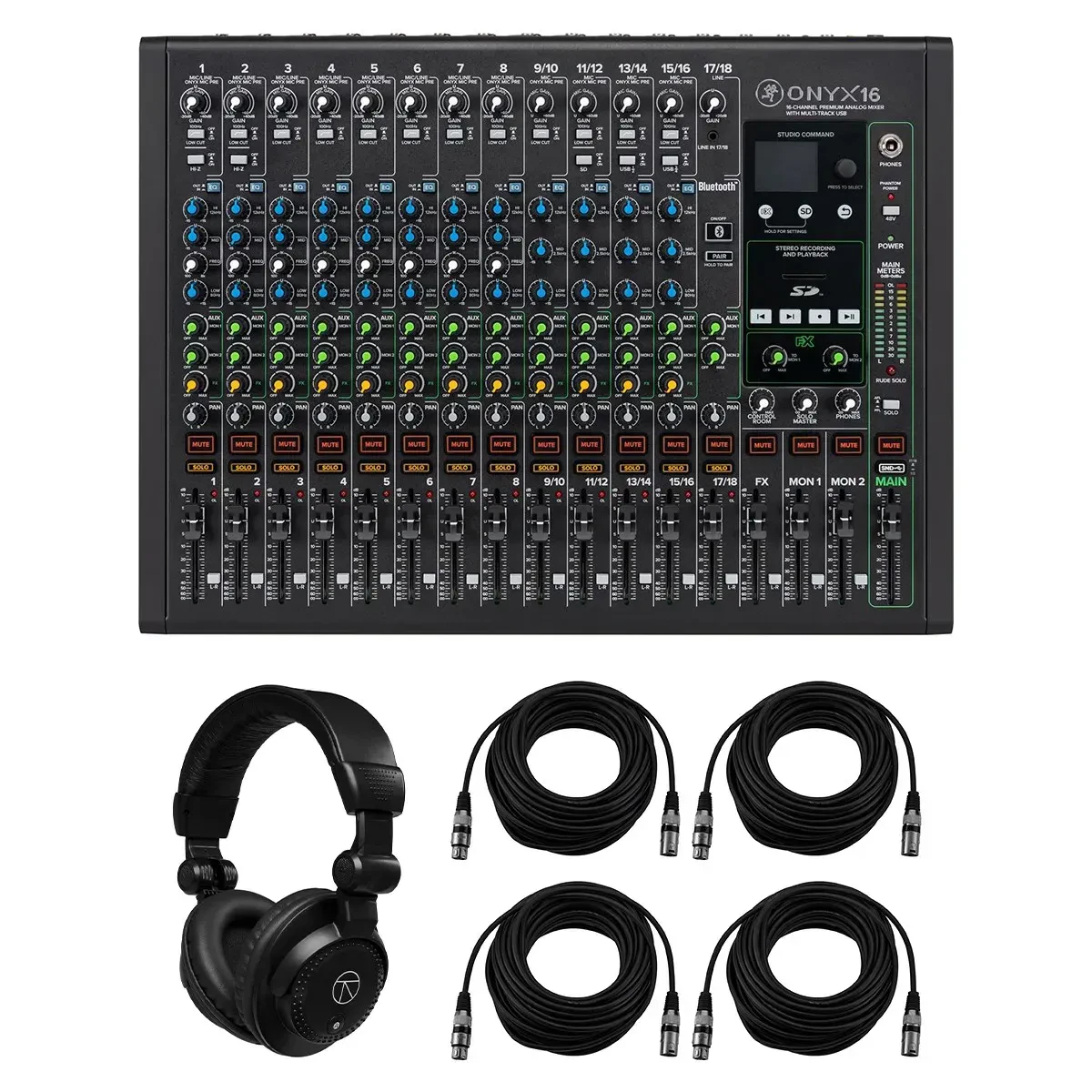 Аналоговый микшер Mackie Onyx 24 24-канальный, Multi-Track USB (набор)