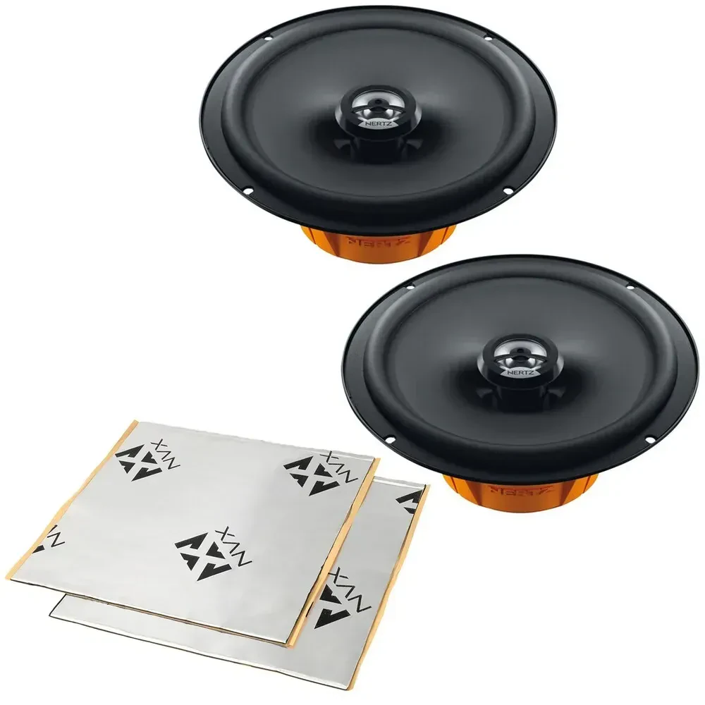 Hertz DCX165.3 120W RMS 6.5" Coaxial Speakers with Sound Damping (2 Pairs)