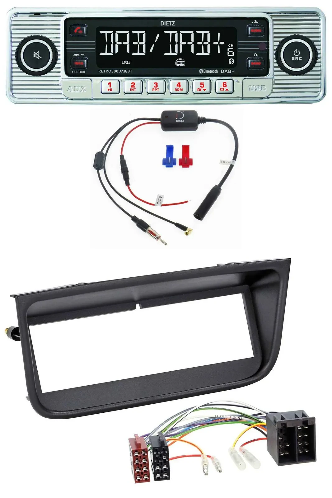 Dietz DAB USB MP3 Bluetooth Autoradio für Peugeot 406