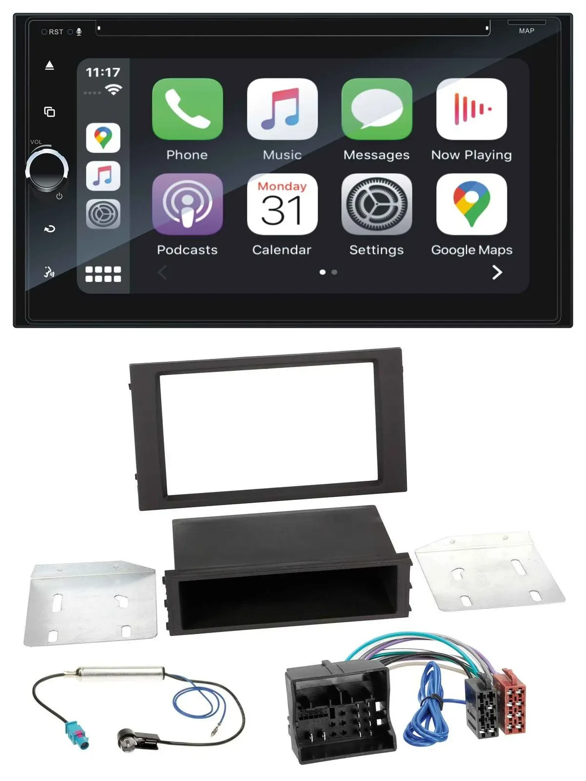 Blaupunkt 2DIN Bluetooth DAB USB DVD MP3 Autoradio für Seat Leon (ab 2014)