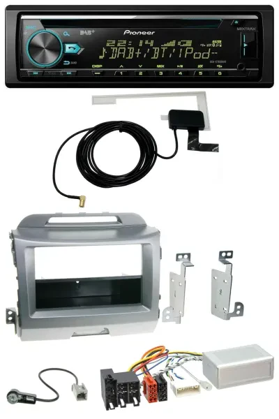 Pioneer MP3 Lenkrad CD USB DAB Autoradio für Kia Sportage 3 10-15 Navi silber