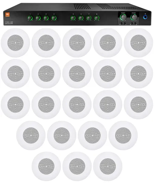 Потолочная акустика JBL CSS8008 White с усилителем (22 штуки)