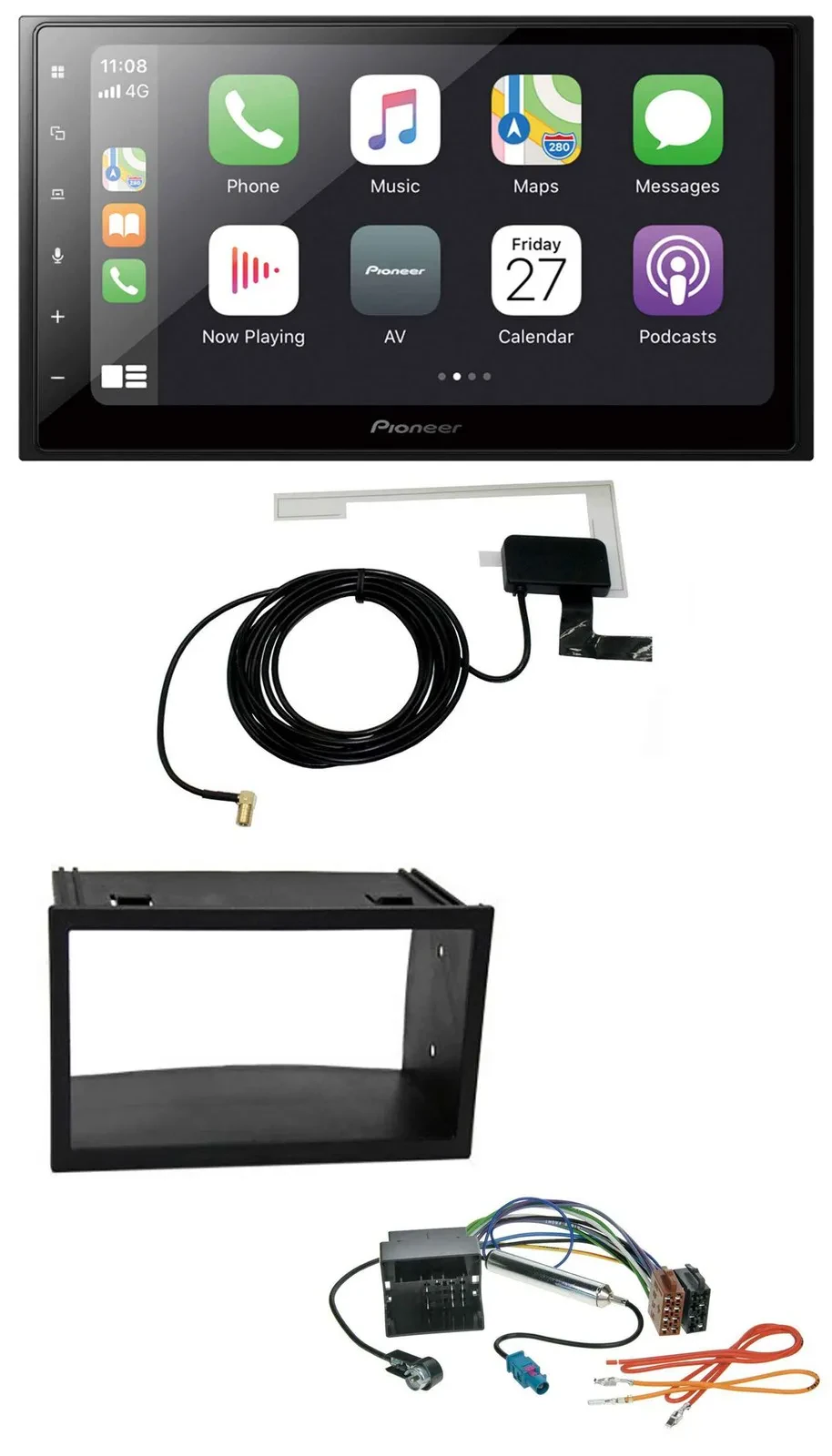 Автомагнитола Pioneer 2-DIN USB, Bluetooth, DAB, MP3 для VW Golf IV/Polo/Passat/T4/Fox