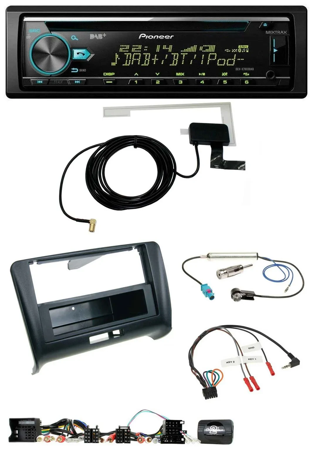 Автомагнитола для Audi TT (2006–2014) Pioneer CD/USB/DAB, MP3