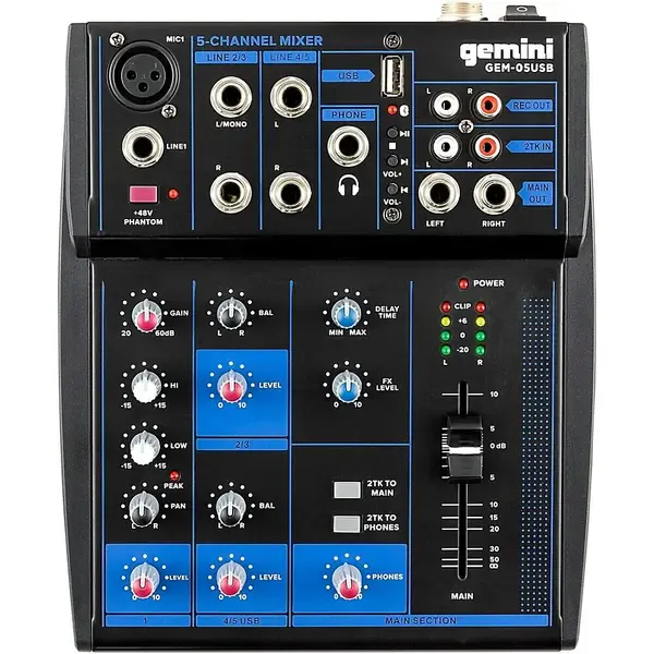 Аналоговый микшер Gemini GEM-05USB