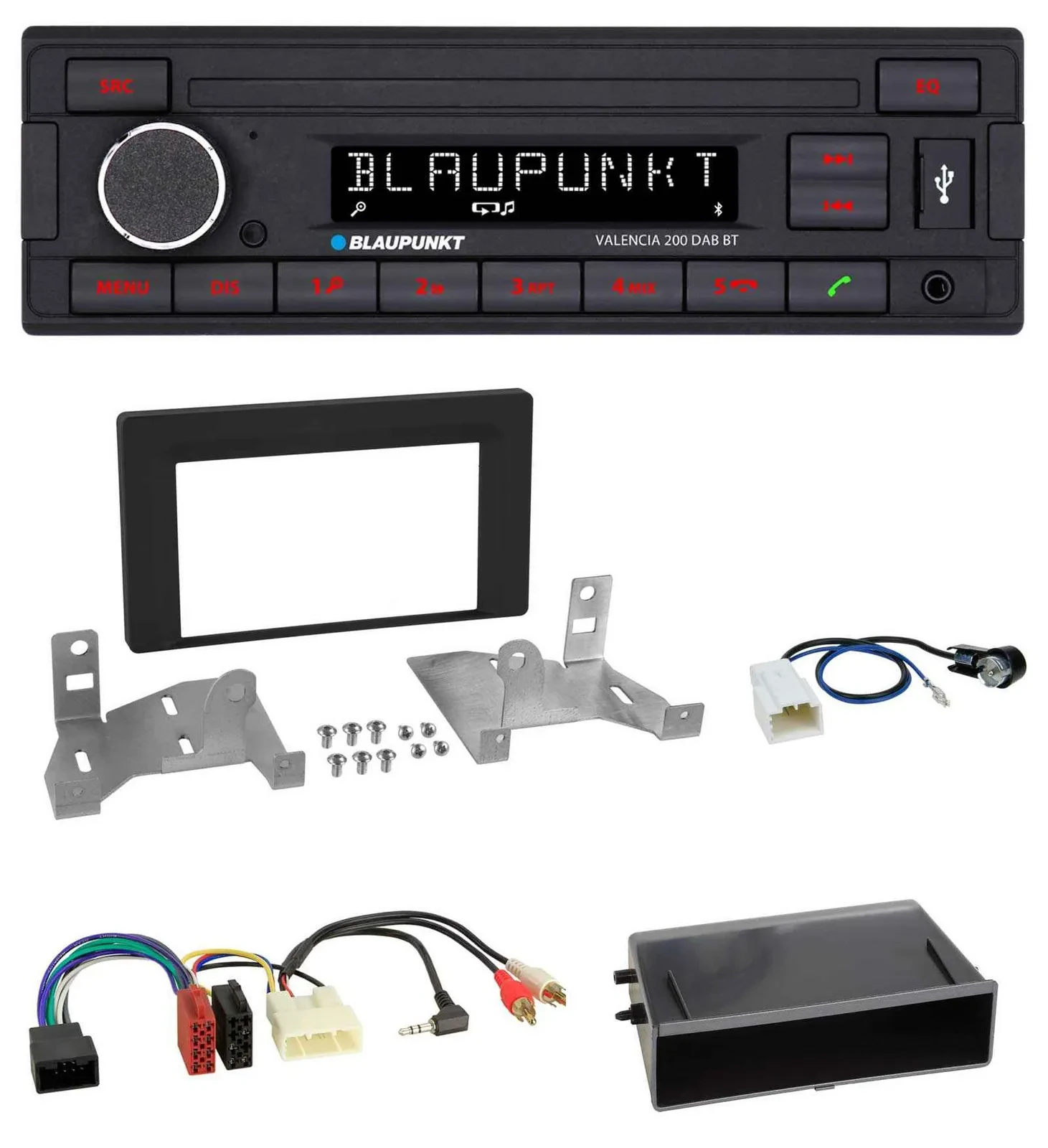 Автомагнитола Blaupunkt для Toyota Aygo AB7 (с 2022) DAB, Bluetooth, USB, матовый чёрный