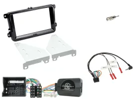 Radioset Lenkradadapter Doppel DIN Autoradio für VW T6 15-19 piano schwarz