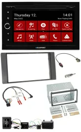 Blaupunkt 2DIN Lenkrad Bluetooth USB TMC DAB Navigation für Ford Kuga 08-12 anth
