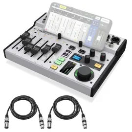 Behringer FLOW 8 8-Input Digital USB Audio Mixer with Bluetooth, Bundle with XLR