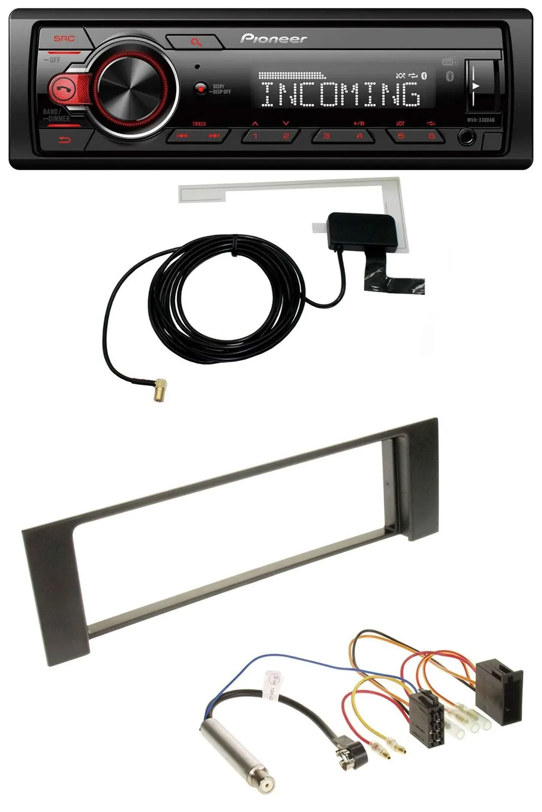 Автомагнитола Pioneer USB MP3 DAB Bluetooth для Audi A4 (B6, 2000–2004) ISO