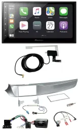 Автомагнитола Pioneer 2DIN, USB, Bluetooth, DAB, для Alfa Romeo Giulietta 2010–2014, совместимая с управлением на руле