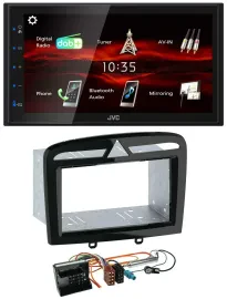JVC USB Bluetooth MP3 DAB 2DIN Autoradio für Peugeot 308 SW CC 09-14 schwarz