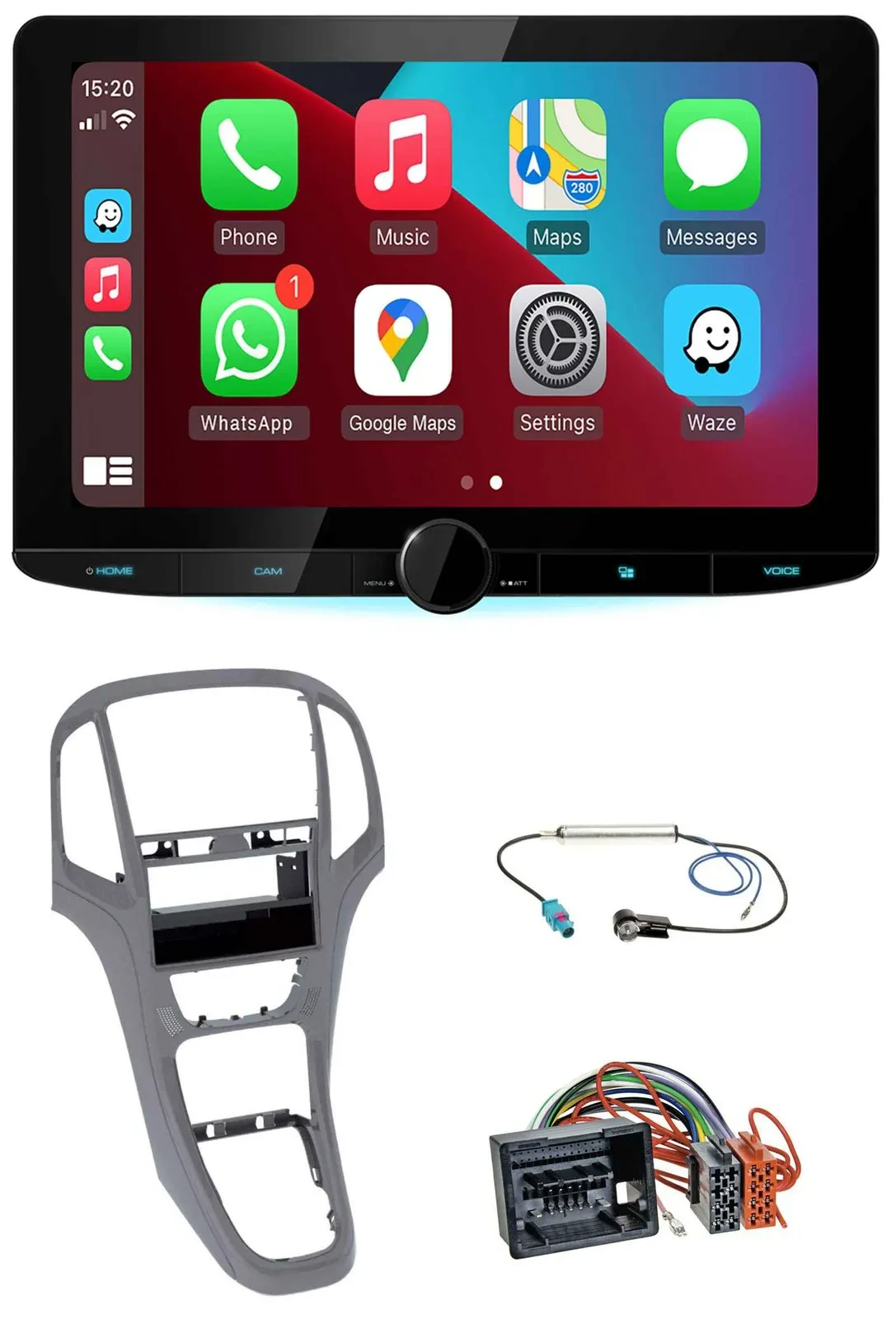Kenwood MP3 USB DAB Bluetooth Autoradio für Opel Astra J ab 2009 Titan grau