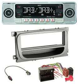 Dietz Bluetooth MP3 DAB USB Autoradio für Ford Mondeo S-Max 07-14 silber Ablagef
