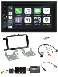 Blaupunkt USB DAB Bluetooth 2DIN TMC Lenkrad Navigation für 500 X ab 2016 Faceli