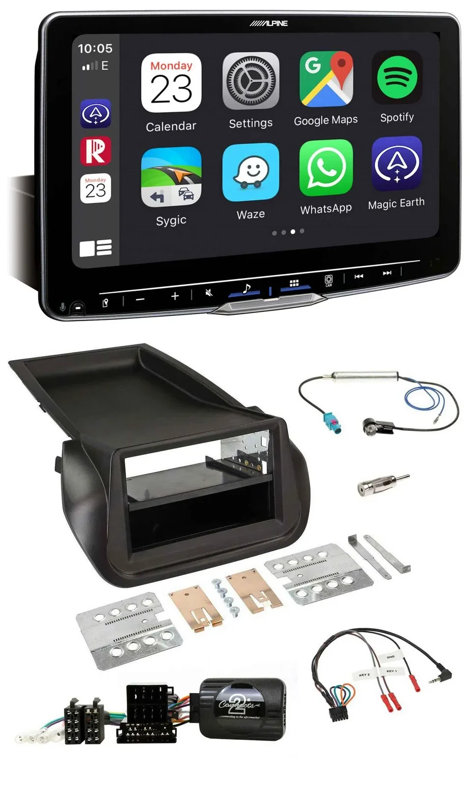 Автомагнитола Alpine Bluetooth, USB, DAB для Citroen Nemo/Peugeot Bipper