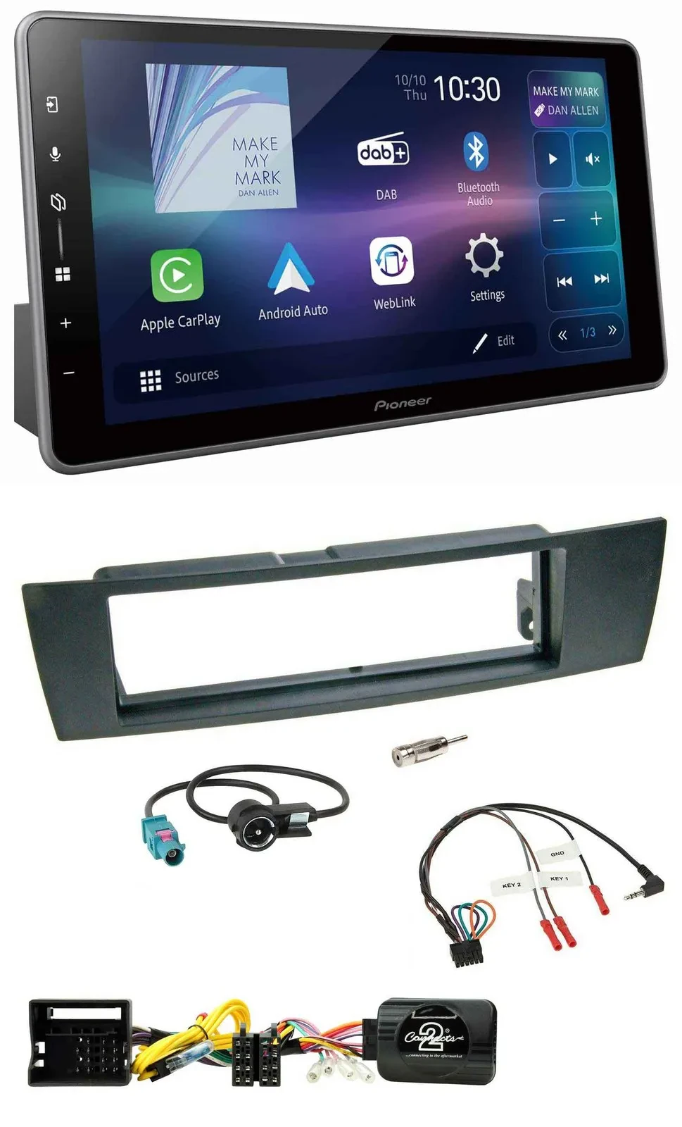 Pioneer Bluetooth USB DAB Lenkrad Autoradio für BMW 1er E87 3er E90-3 X1 E84