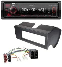 Kenwood MP3 Bluetooth USB DAB Autoradio für Fiat Panda (bis 2002) - schwarz