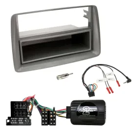 Einbauset Lenkradadapter DIN Autoradio für Fiat Panda 04-10 169 grau