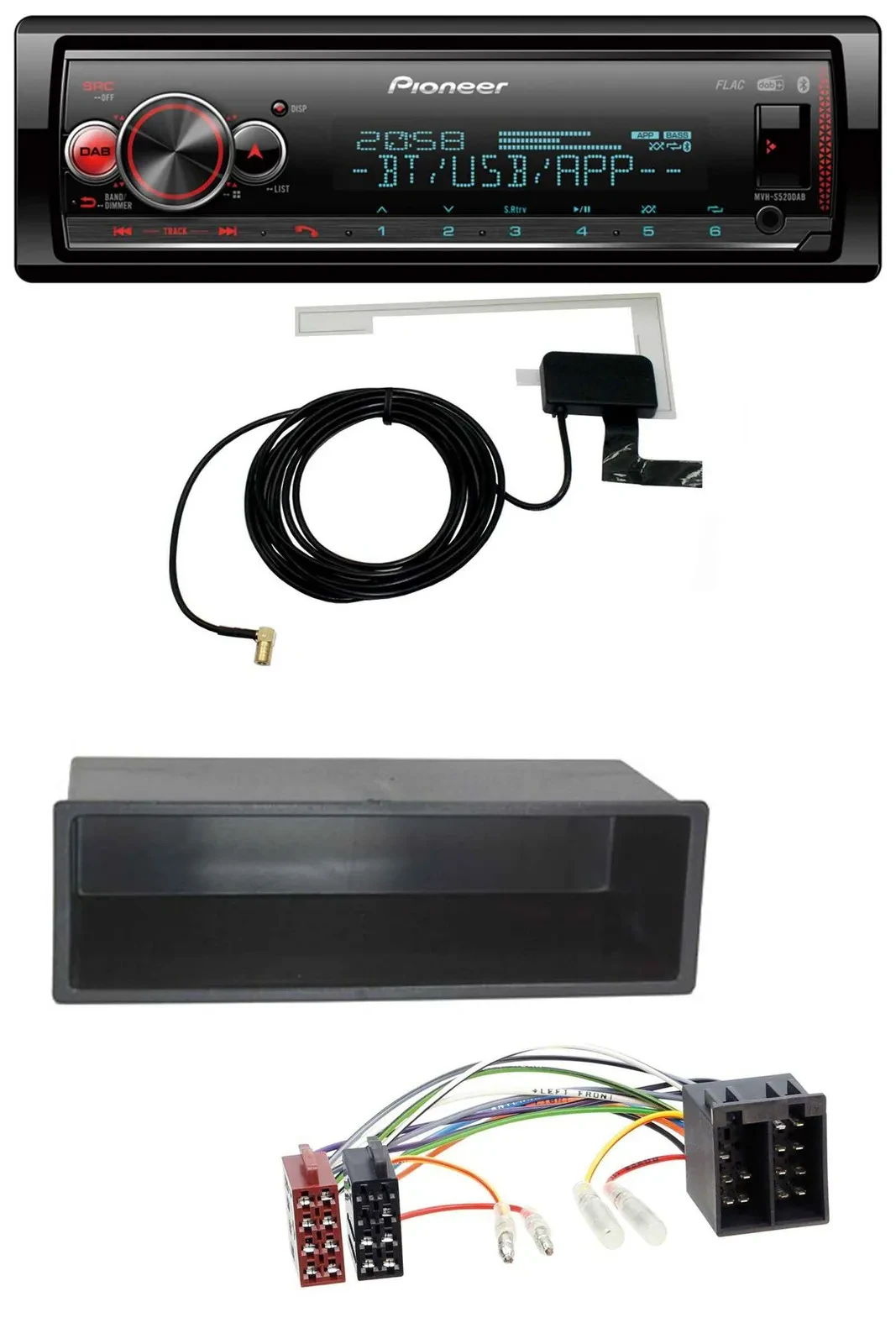 Автомагнитола Pioneer Bluetooth DAB USB MP3, совместимая с Mercedes A‑Class, M‑Class, Vaneo, VW