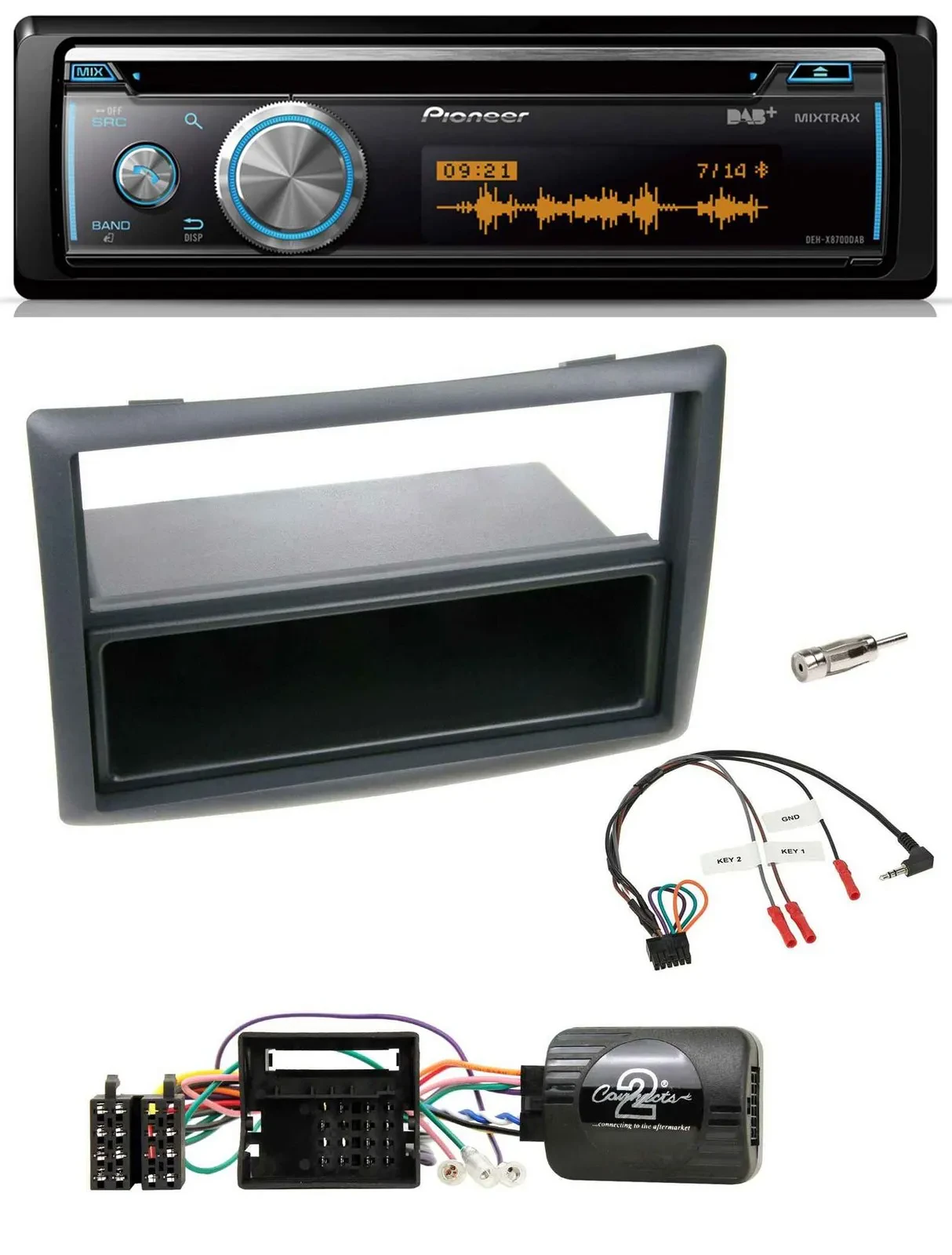 Автомагнитола для Renault Megane 2009–2012 Pioneer DAB USB CD Bluetooth