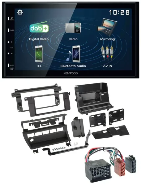 Kenwood 2DIN Bluetooth MP3 USB DAB Autoradio für BMW 3er 1999-2001 5 Schalteröff