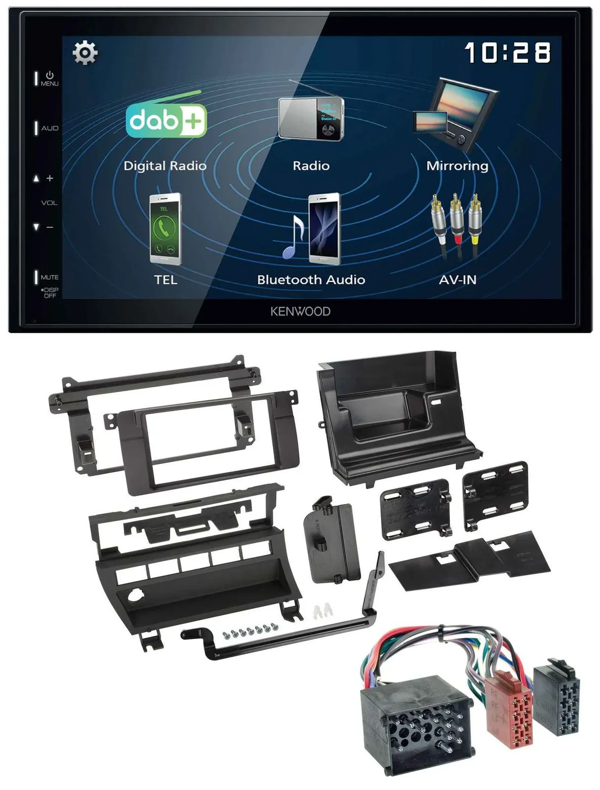 Kenwood 2DIN Bluetooth MP3 USB DAB Autoradio für BMW 3er 1999-2001 5 Schalteröff