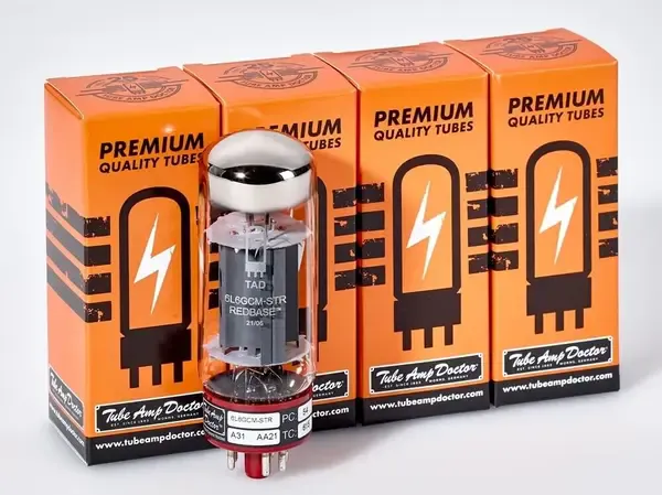 Лампа для усилителя TUBE AMP DOCTOR 6L6GCM-STR Redbase Premium (подобранный квартет)