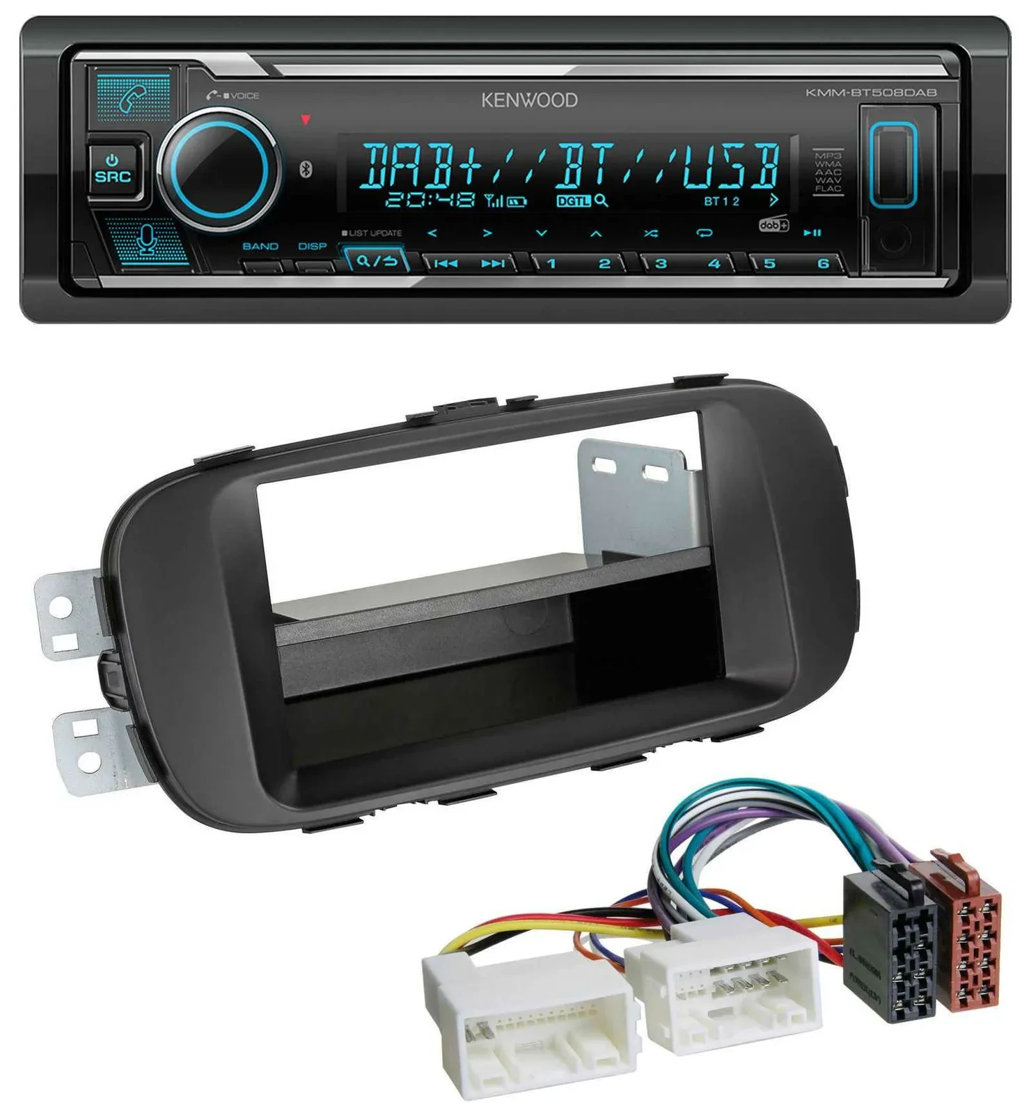 Kenwood Bluetooth MP3 DAB USB Autoradio für Kia Soul (PS ab 2014) schwarz