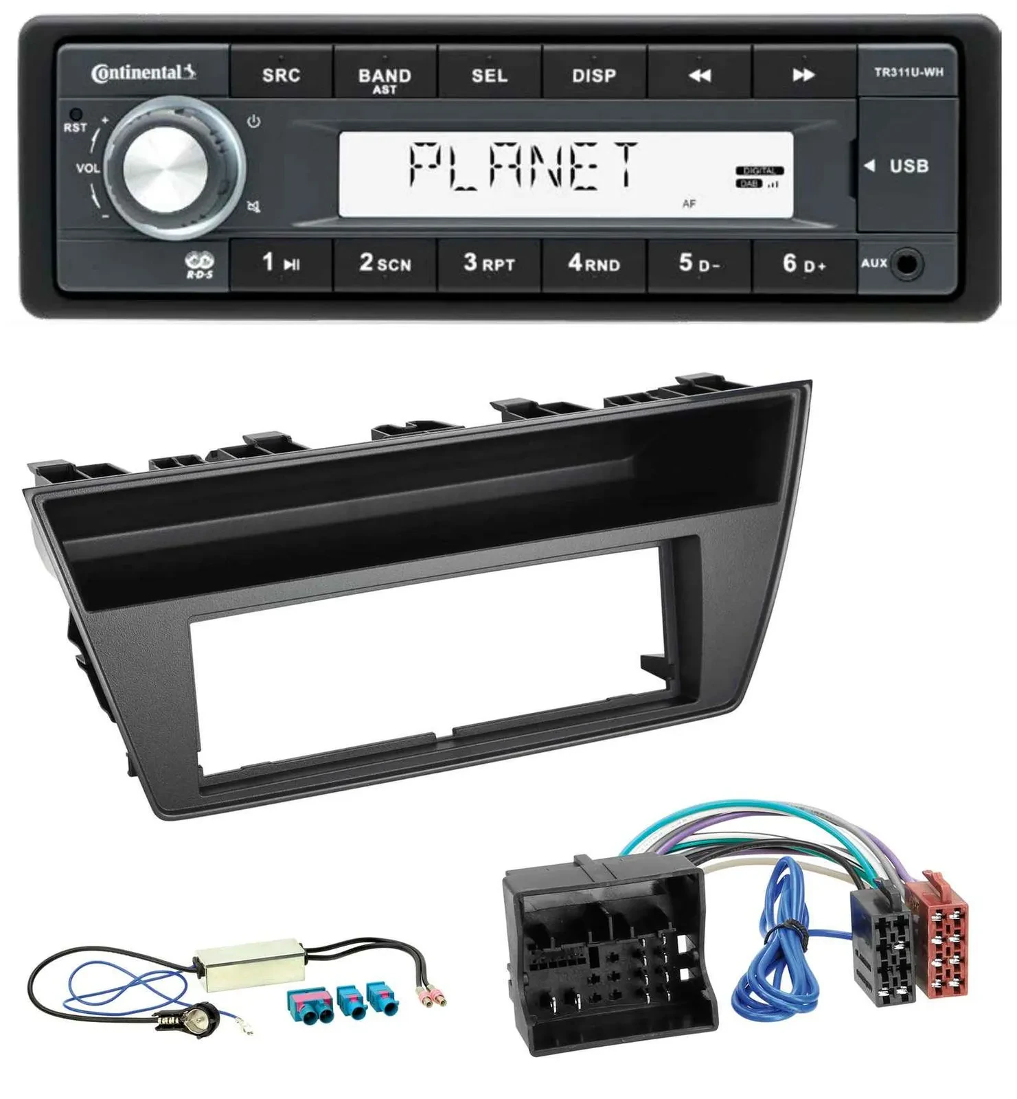Continental USB MP3 AUX 1DIN Autoradio für Skoda Fabia III (2014-2020)
