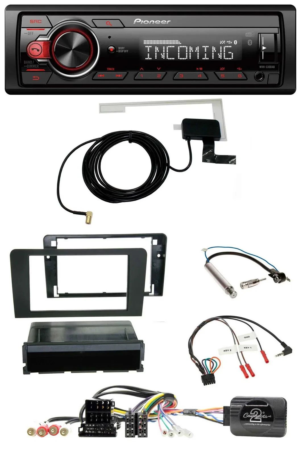 Автомагнитола для Audi A3 (8P, Symphony) Pioneer DAB, Bluetooth, USB, поддержка кнопок на руле, ISO