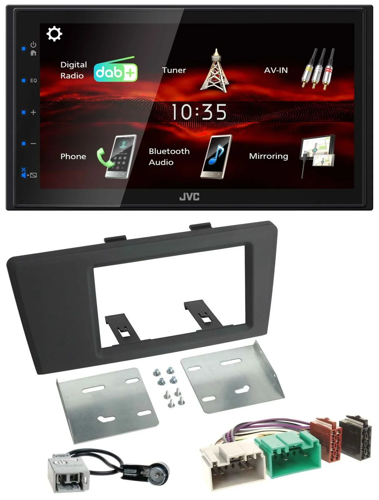 JVC USB Bluetooth MP3 DAB 2DIN Autoradio für Volvo S60 S70 C70 V70 00-03