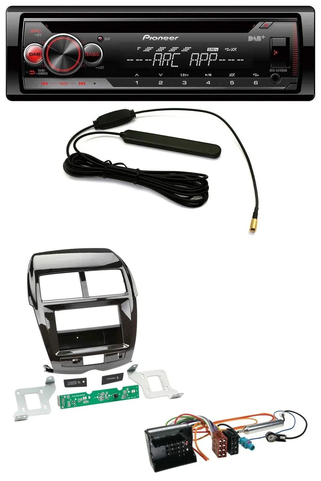 Pioneer CD USB AUX DAB MP3 Autoradio für Citroen C4 Aircross Mitsubishi ASX Peug