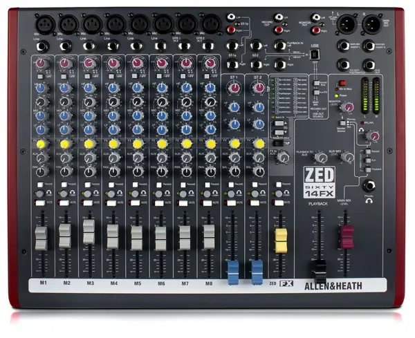 Аналоговый микшер Allen & Heath ZED60-14FX 14-channel Mixer with USB Audio Interface and Effects