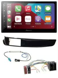 Pioneer USB MP3 DAB 2DIN Bluetooth Autoradio für Alfa Giulietta schwarz glänzend