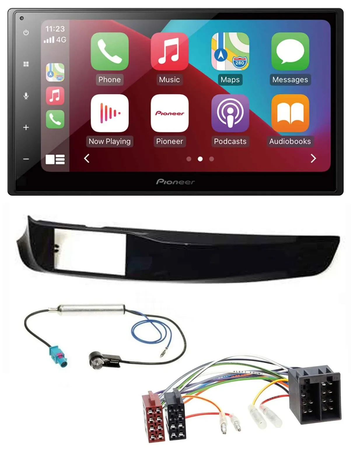 Pioneer USB MP3 DAB 2DIN Bluetooth Autoradio für Alfa Giulietta schwarz glänzend