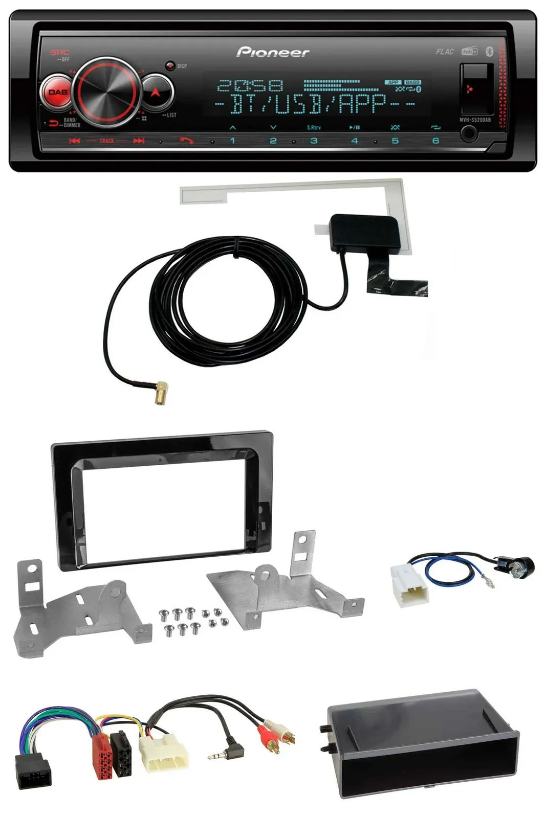 Pioneer Bluetooth DAB USB MP3 Autoradio für Toyota Aygo (AB7, ab 2022)