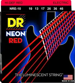 Струны для электрогитары DR Strings NRE-9/46 Neon Red 9-46