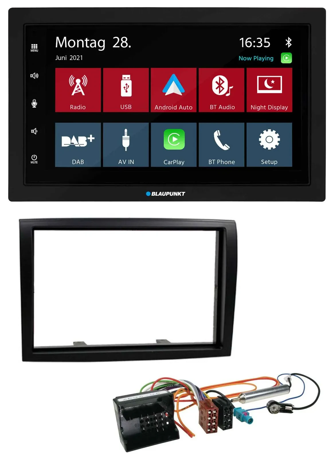 Blaupunkt MP3 Bluetooth DAB 2DIN USB Autoradio für Citroen Jumper 06-11 schwarz