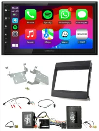 Kenwood Lenkrad USB DAB 2DIN Bluetooth Autoradio für Porsche Cayenne Soundsystem