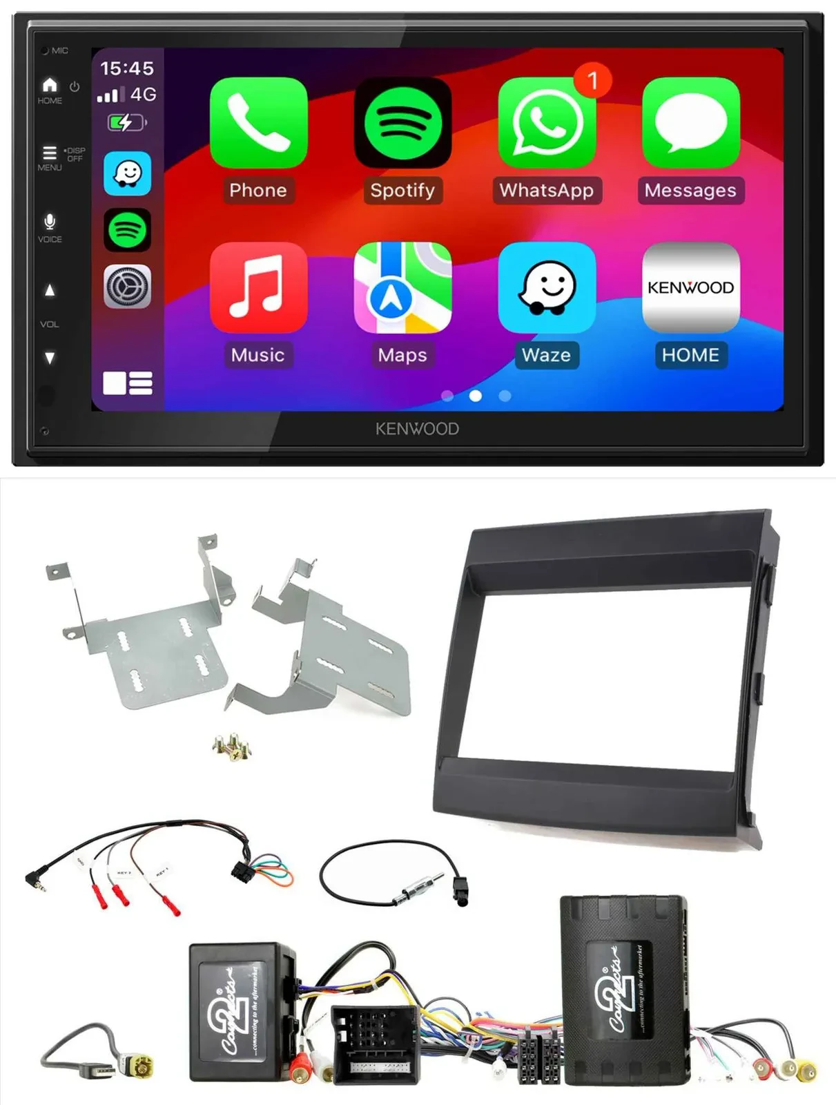 Kenwood Lenkrad USB DAB 2DIN Bluetooth Autoradio für Porsche Cayenne Soundsystem